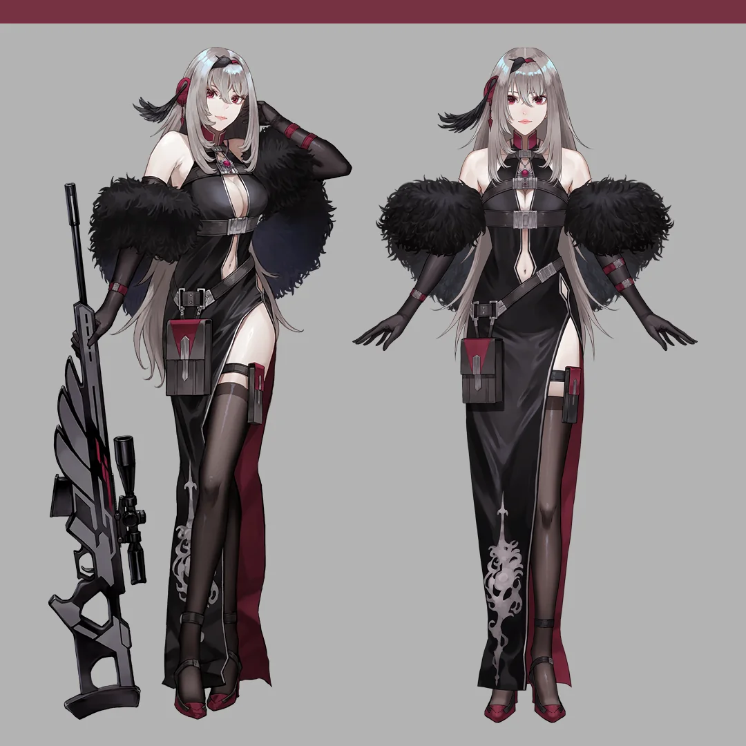 Full-body character design of Viora Weissheart