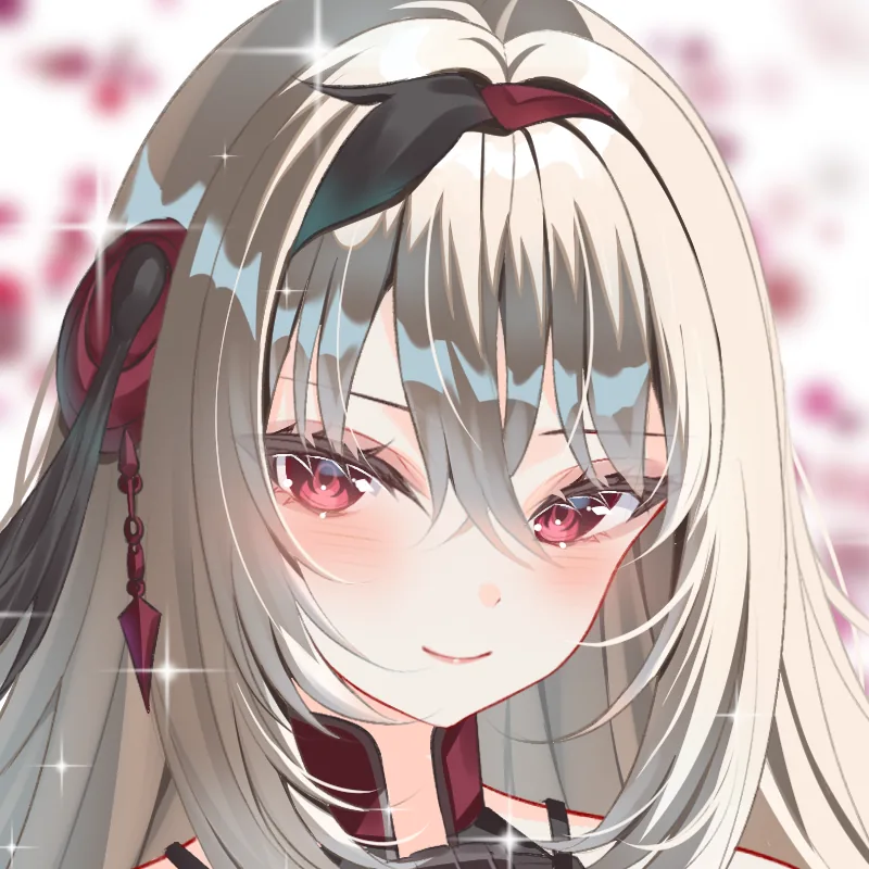 Close-up portrait of Viora smiling softly with sparkle effects